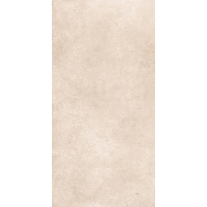 Beige concrete-effect porcelain rectangular tile, Continental Sand 1.