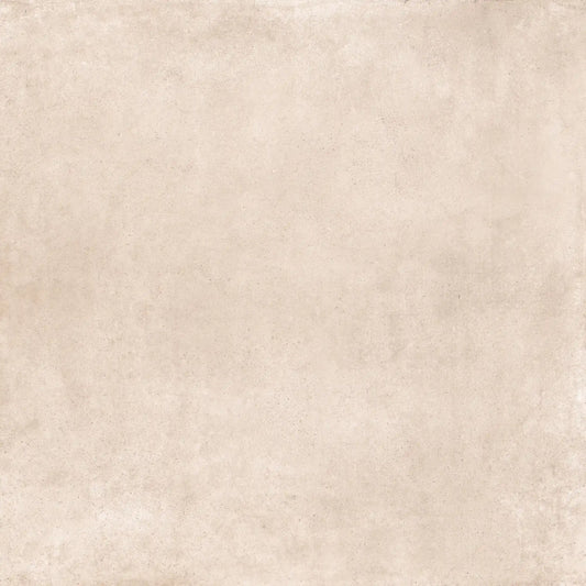 Beige concrete-effect porcelain tile, Continental Sand 1.