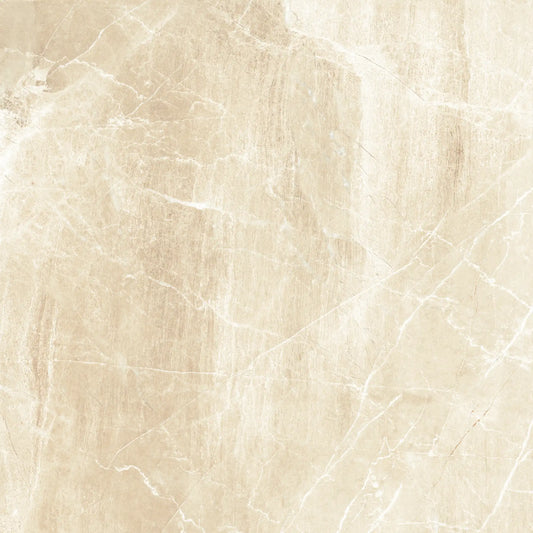 Beige marble effect porcelain tile with matte finish, Athena Almond