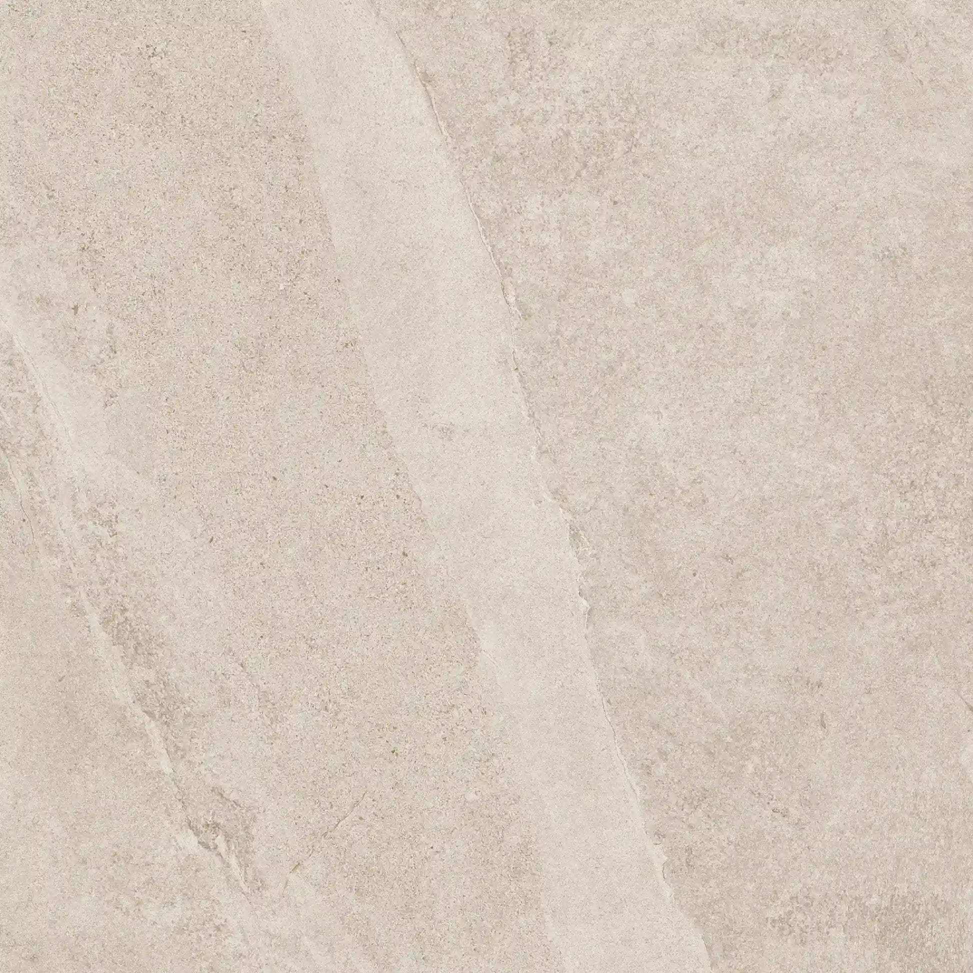Beige stone effect porcelain tile with natural veining – Slash Almond