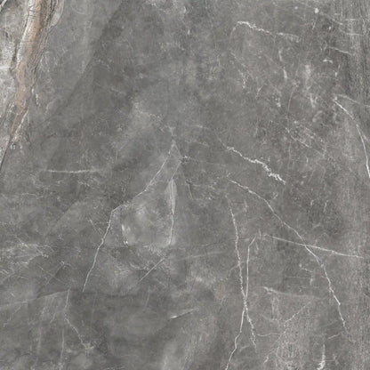 Black marble-effect matte porcelain tile with natural white veins – Athena Nero