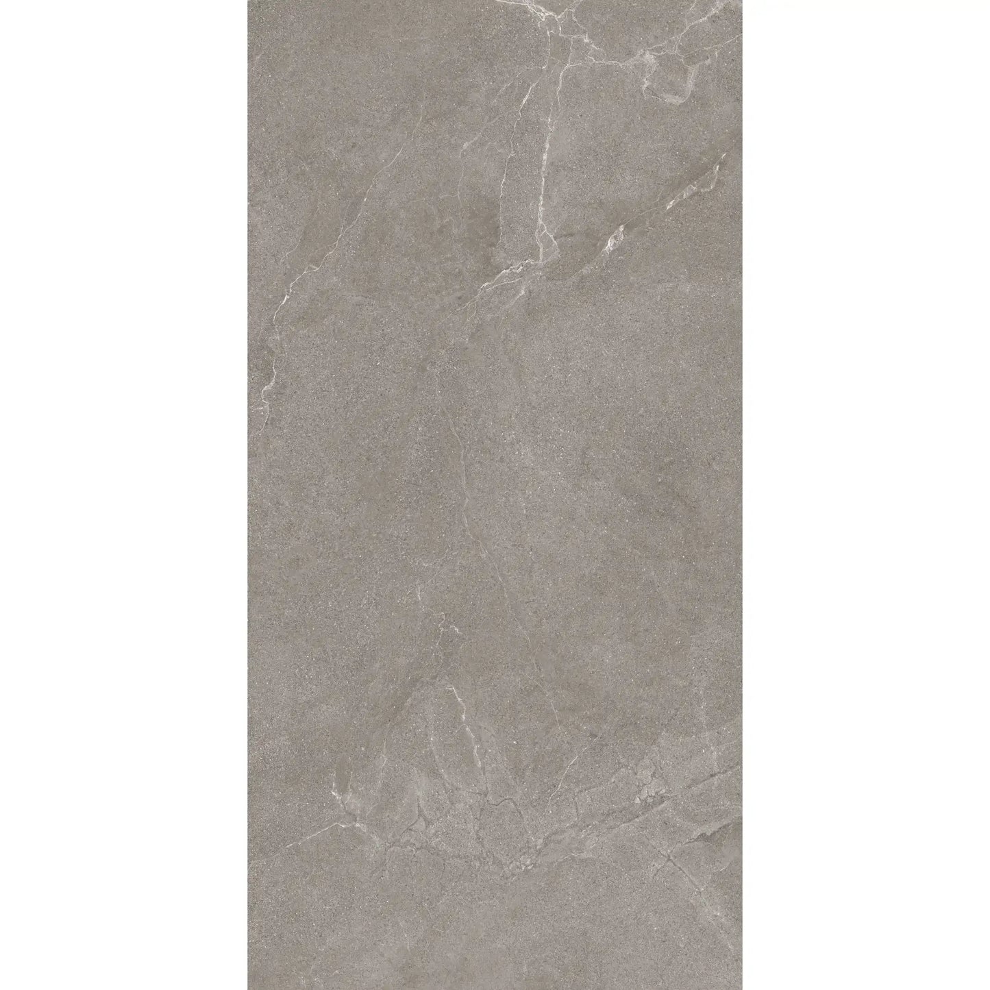 Dark grey stone effect rectangular porcelain tile – Cortina Stone Fumo