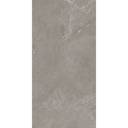 Dark grey stone effect rectangular porcelain tile – Cortina Stone Fumo