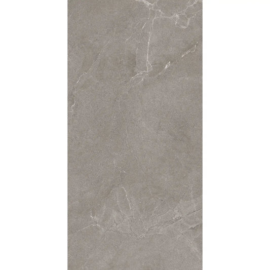 Dark grey stone effect rectangular porcelain tile – Cortina Stone Fumo