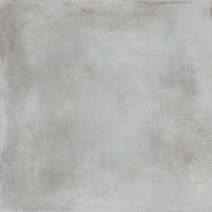 Square grey concrete effect porcelain tile Caementum Griseo