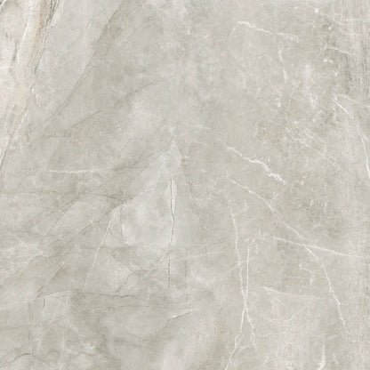 Grey marble-effect matte porcelain tile, Athena Grigio