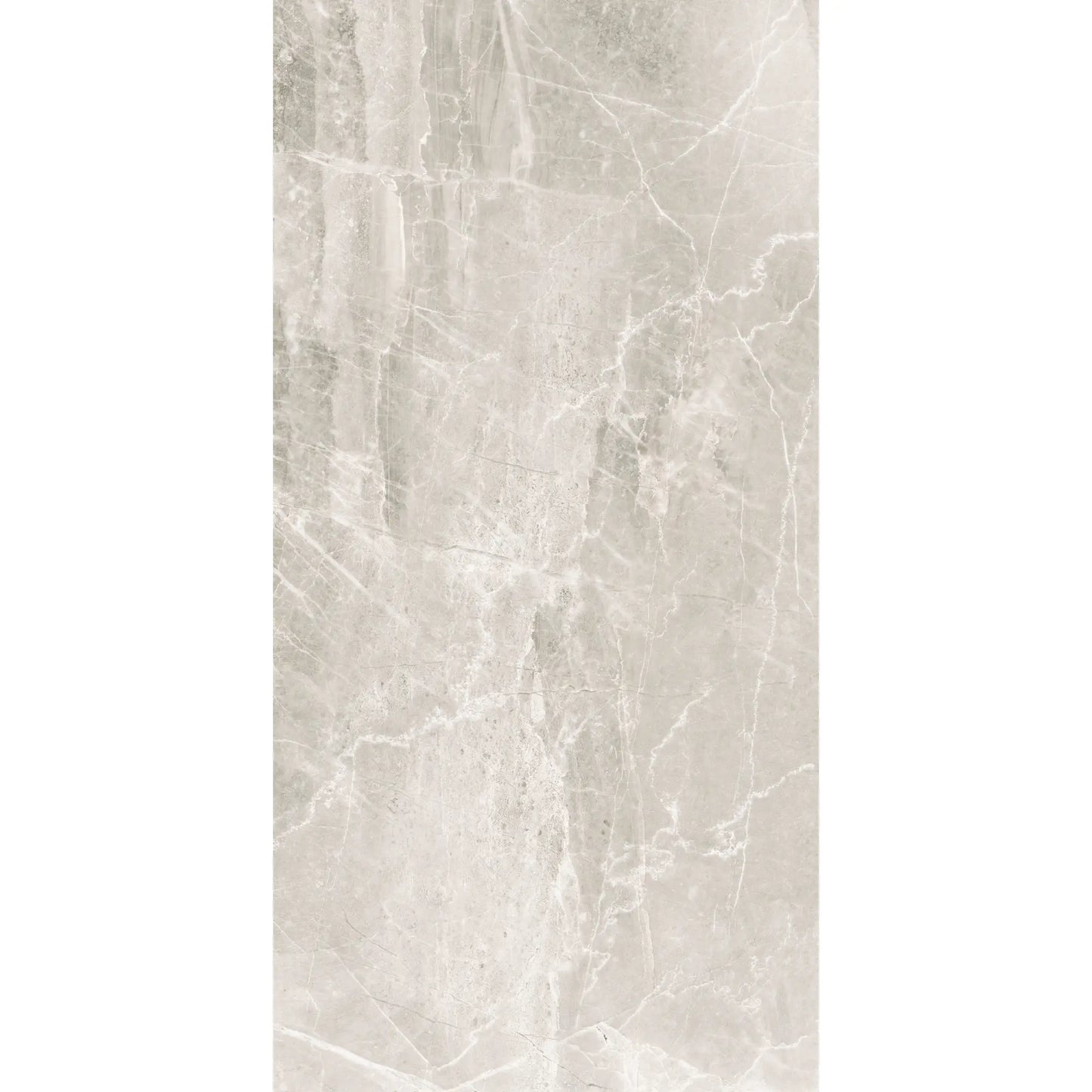 Grey marble-effect matte porcelain tile in rectangular format, Athena Grigio