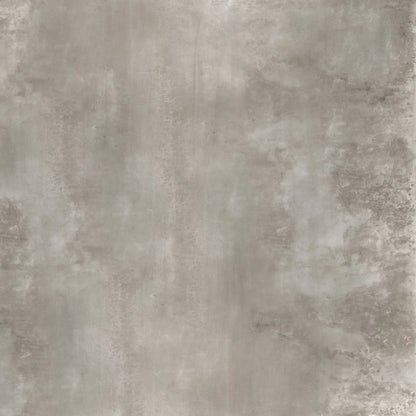 Grey metal effect porcelain tile with contemporary industrial look, Le Leghe Platino