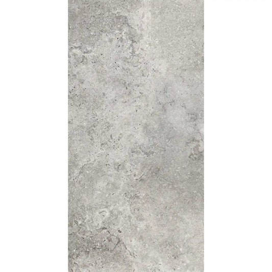 Grey stone effect reporcelain tile in rectangular format, Colosseo Grigio
