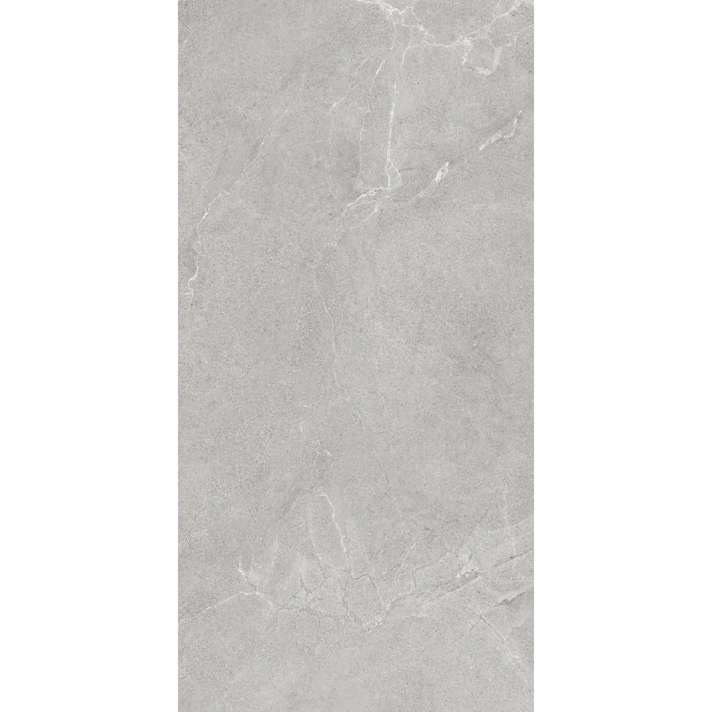 Grey stone effect rectangular porcelain tile, Cortina Stone Cenere
