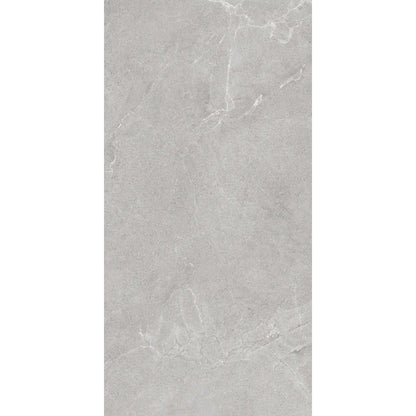 Grey stone effect rectangular porcelain tile, Cortina Stone Cenere