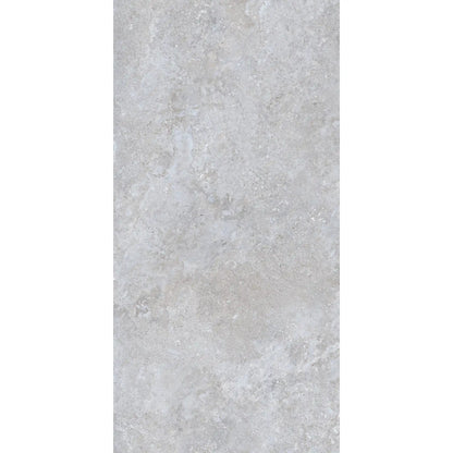 Grey stone effect porcelain tile with detailed stone veining, Dolomia Stone Grey