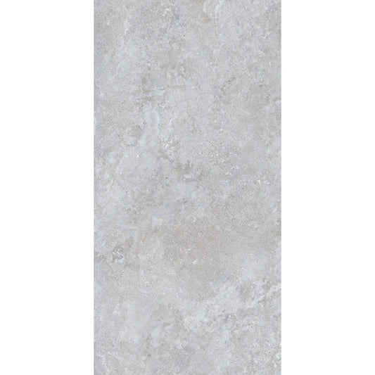 Grey stone effect porcelain tile with detailed stone veining, Dolomia Stone Grey