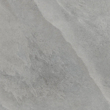 Grey stone effect porcelain tile – Slash Mid Grey