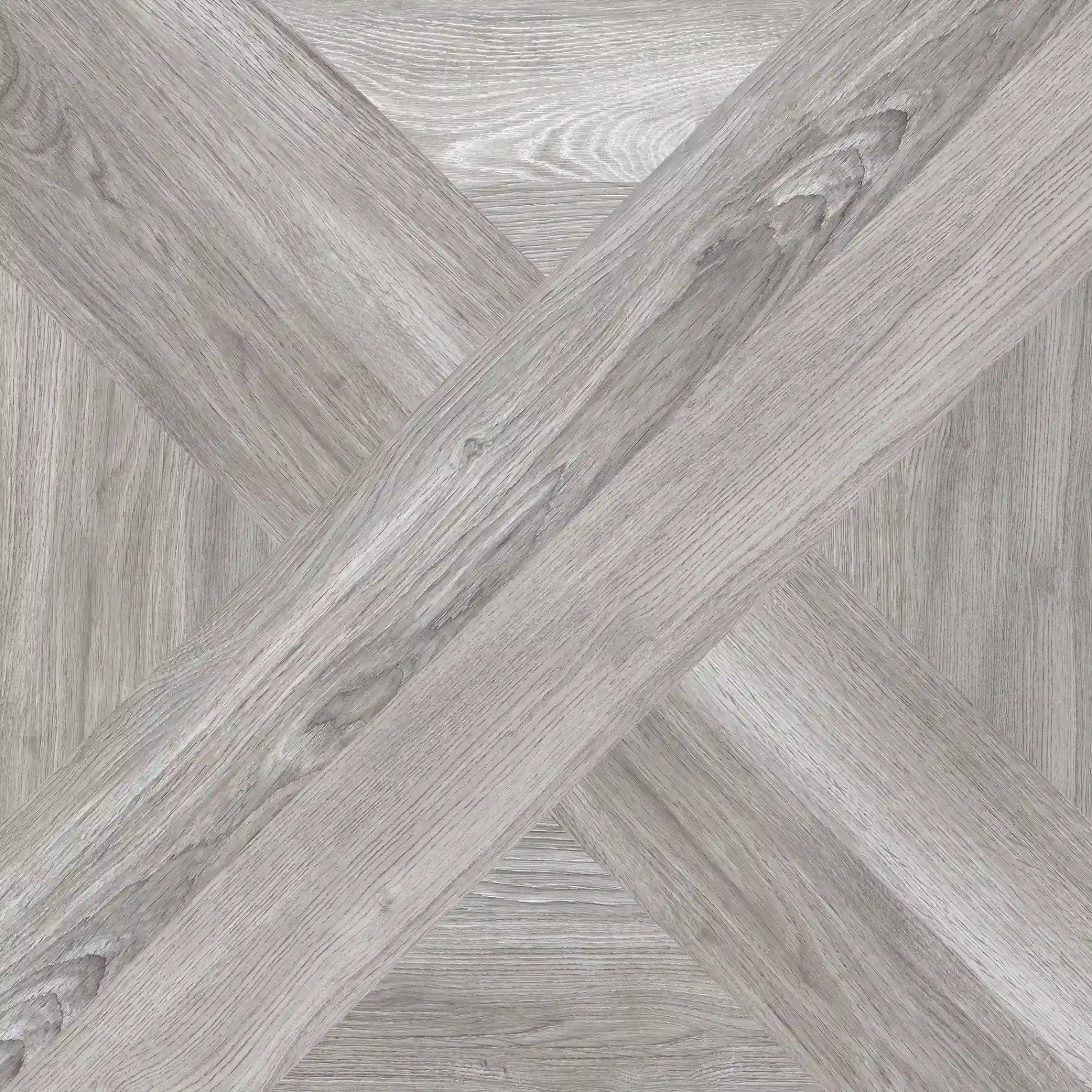 Grey wood effect porcelain tile in 60x60 format, Intarsio grigio