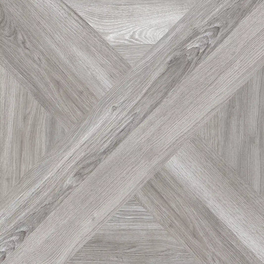 Grey wood effect porcelain tile in 60x60 format, Intarsio grigio
