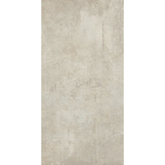 Light beige concrete-look rectangular porcelain tile with industrial finish, My S’Tile My Sand
