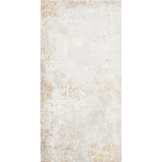 Light grey metal effect rectangular porcelain tile with refined metallic surface, Metropolitan Nichel