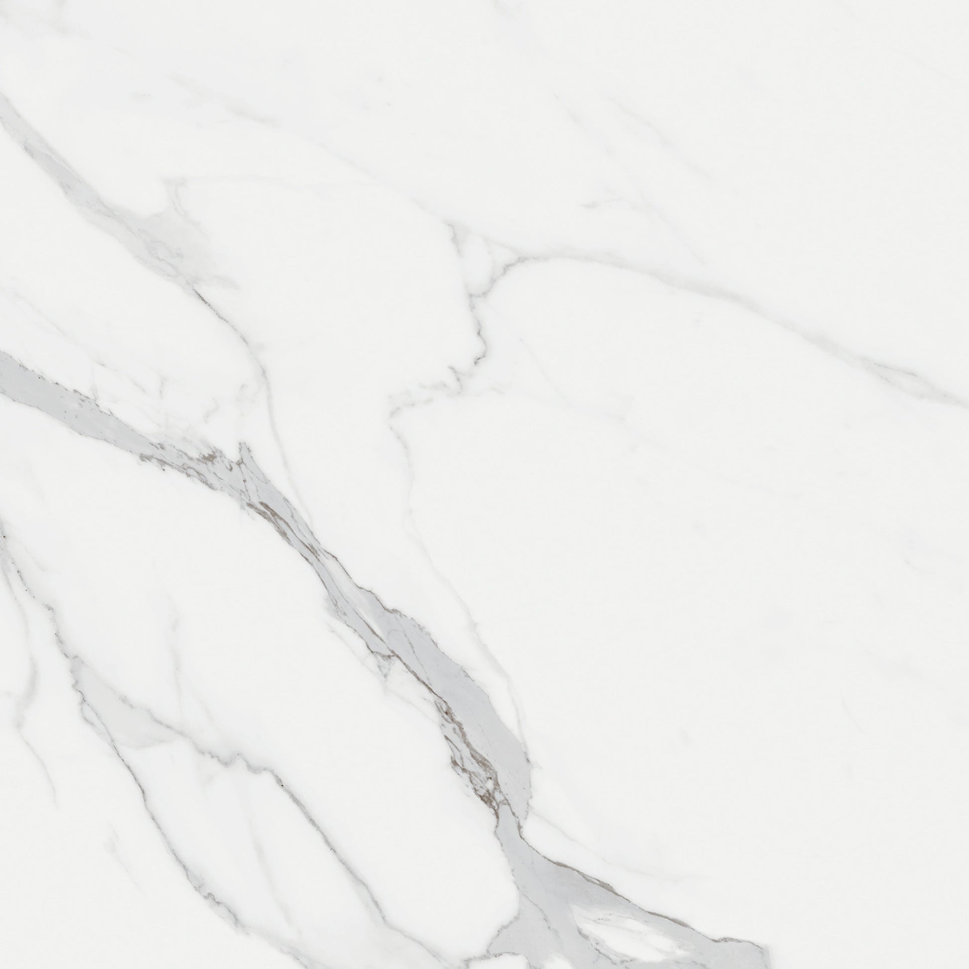 Marble-effect porcelain tile with elegant grey veining, White marble statuario