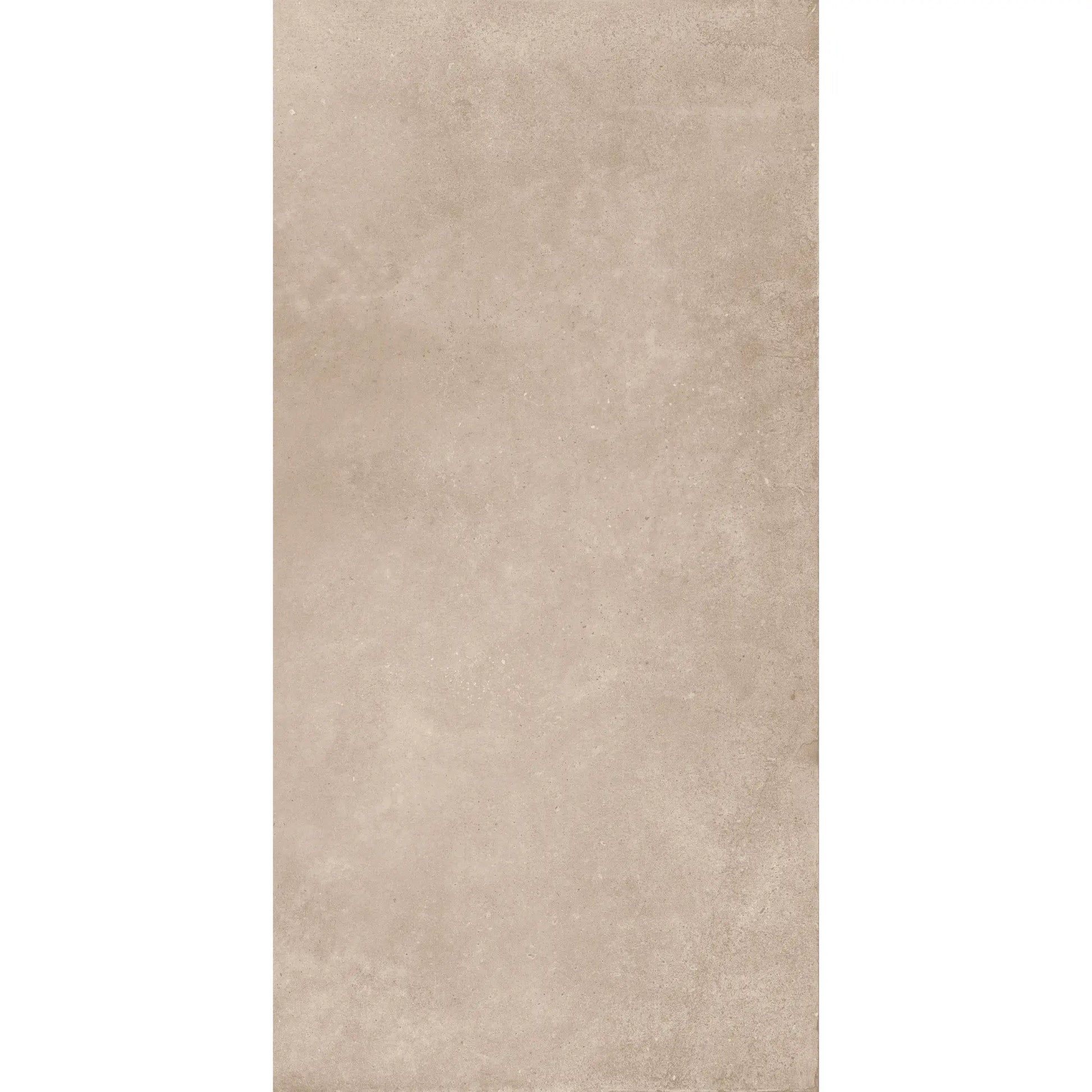 Taupe concrete-effect rectangular porcelain tile,  Continental Taupe 1.