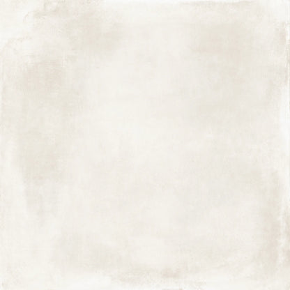 White concrete effect porcelain tile surface with soft cement finish, Caementum Albus