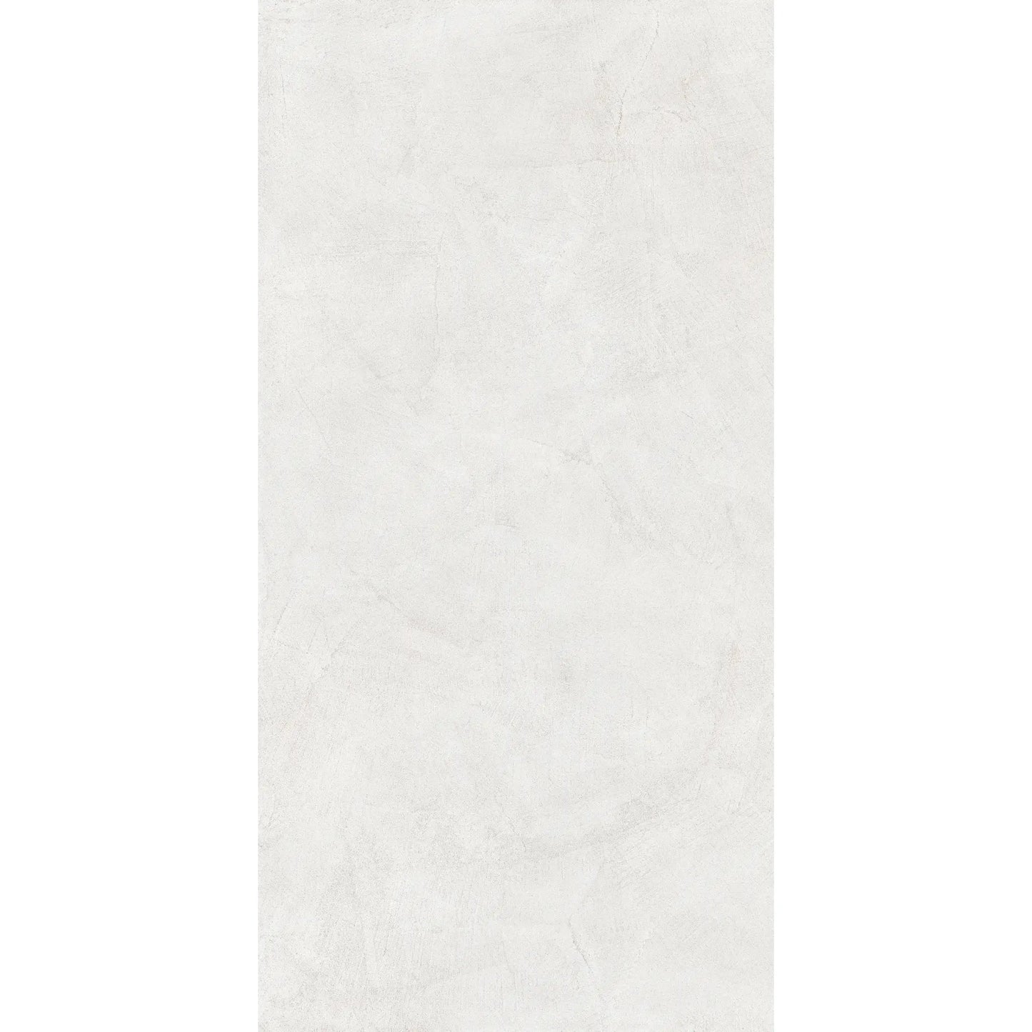 White concrete-effect rectangular porcelain tile for floors and walls, Le Resine Bianco 1.