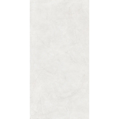 White concrete-effect rectangular porcelain tile for floors and walls, Le Resine Bianco 1.