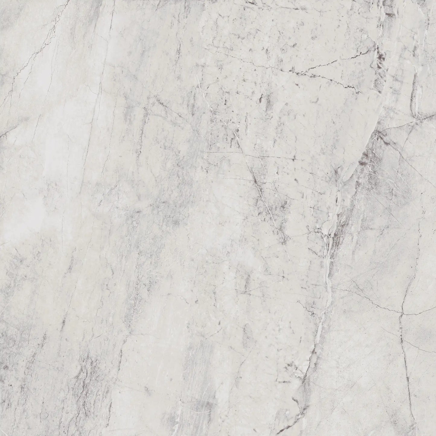 White marble effect porcelain tile with natural grey veining in matte finish, athena bianco