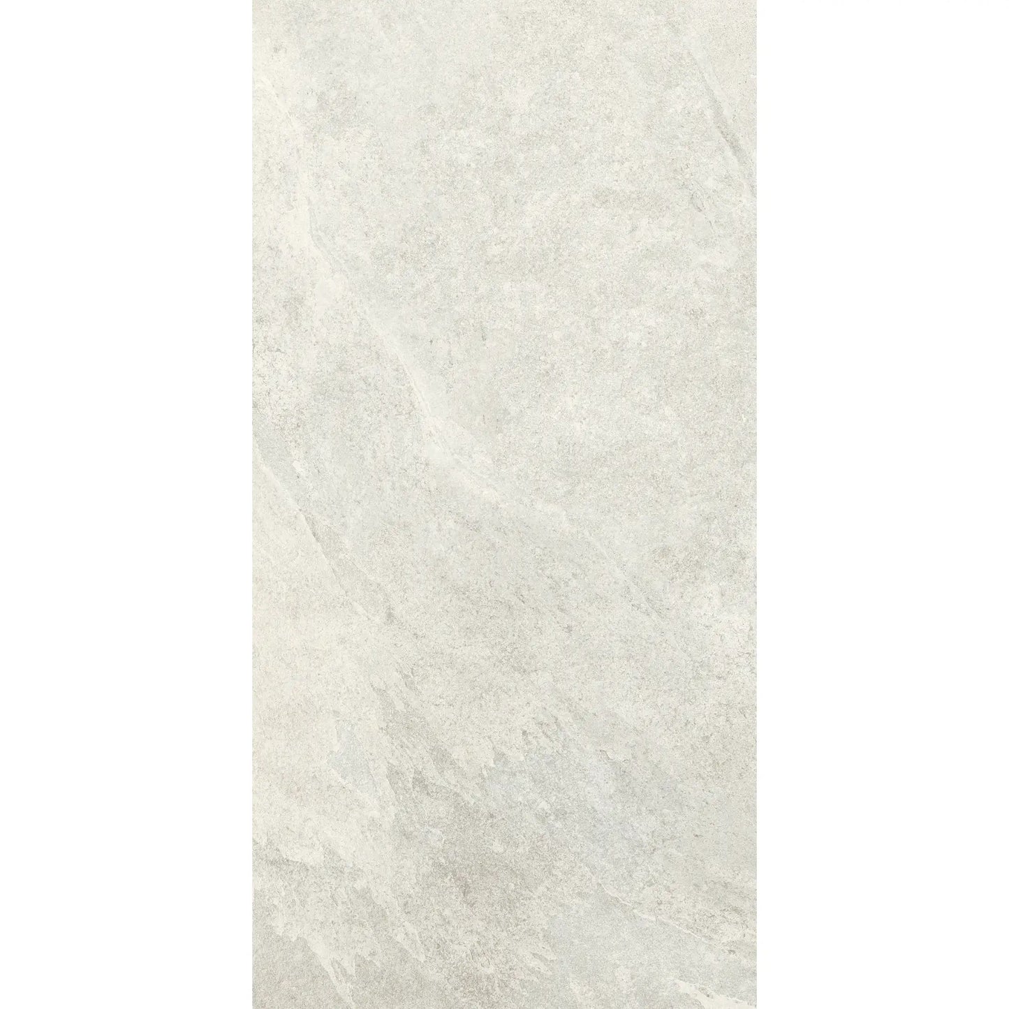 White stone effect porcelain tile in rectangular format – Slash Ivory