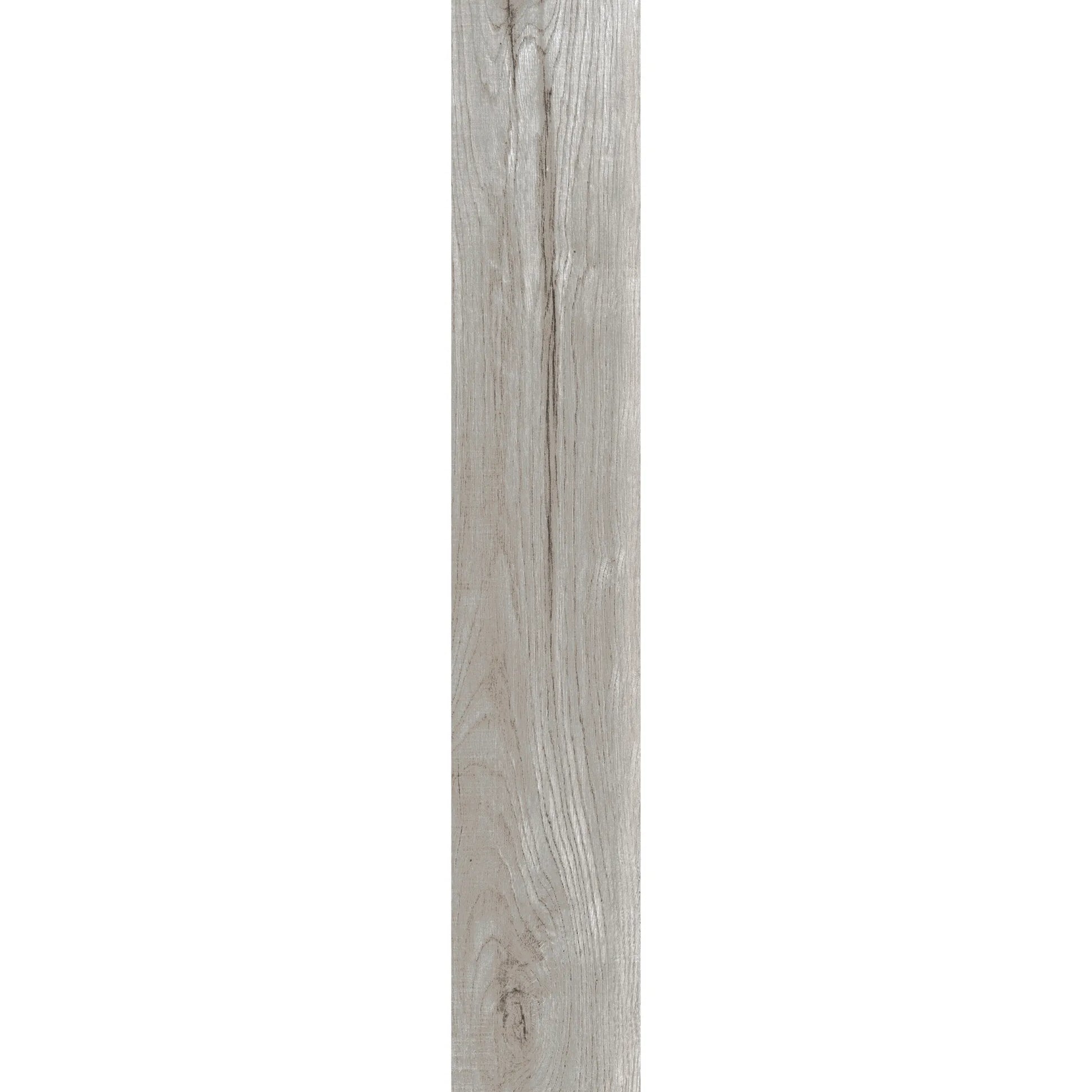 Grey oak wood-effect porcelain tile plank showing natural grain and subtle weathered texture – North Wind Grey
