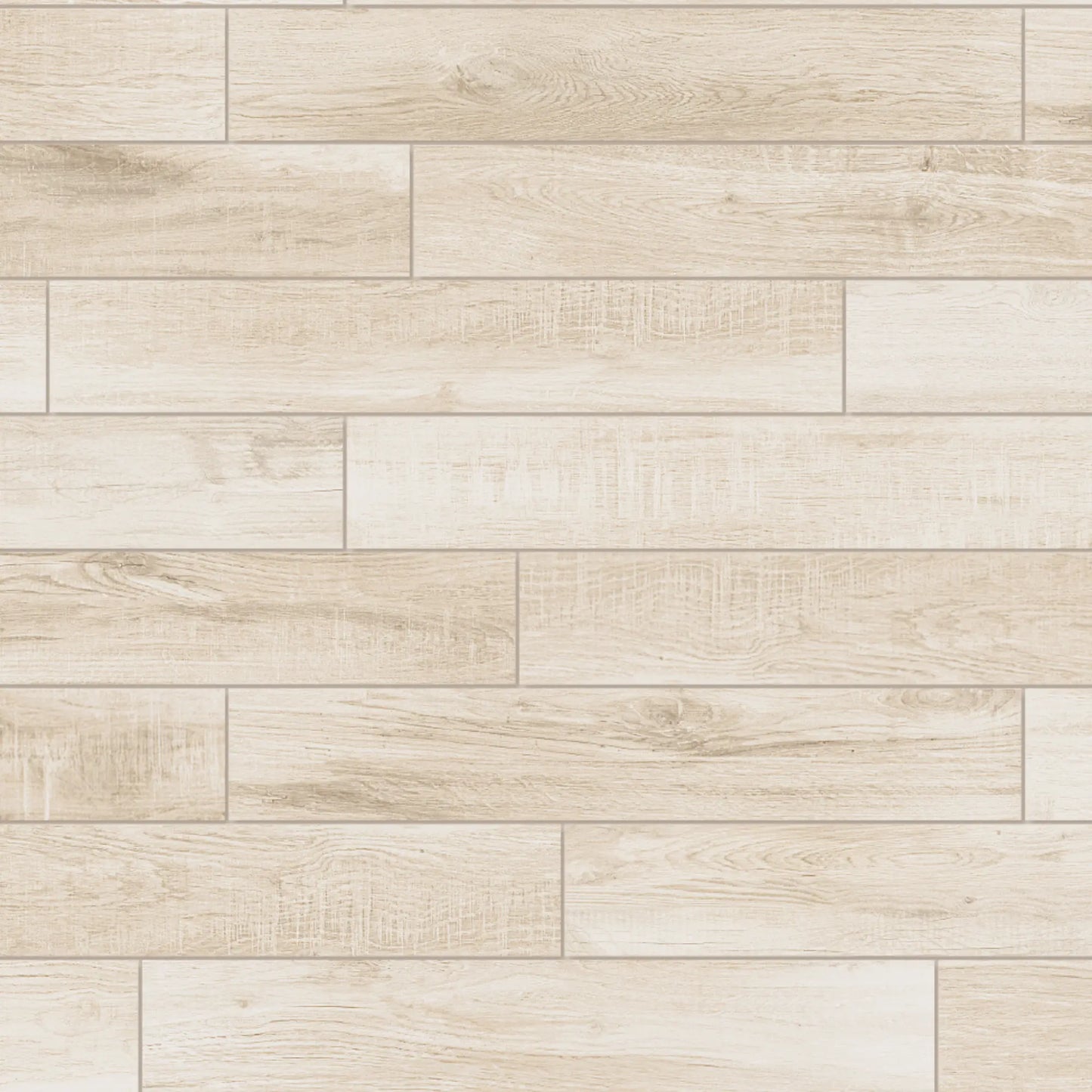 Ivory oak wood-effect porcelain tiles laid in a horizontal pattern showing soft grain and natural texture – North Wind Ivory