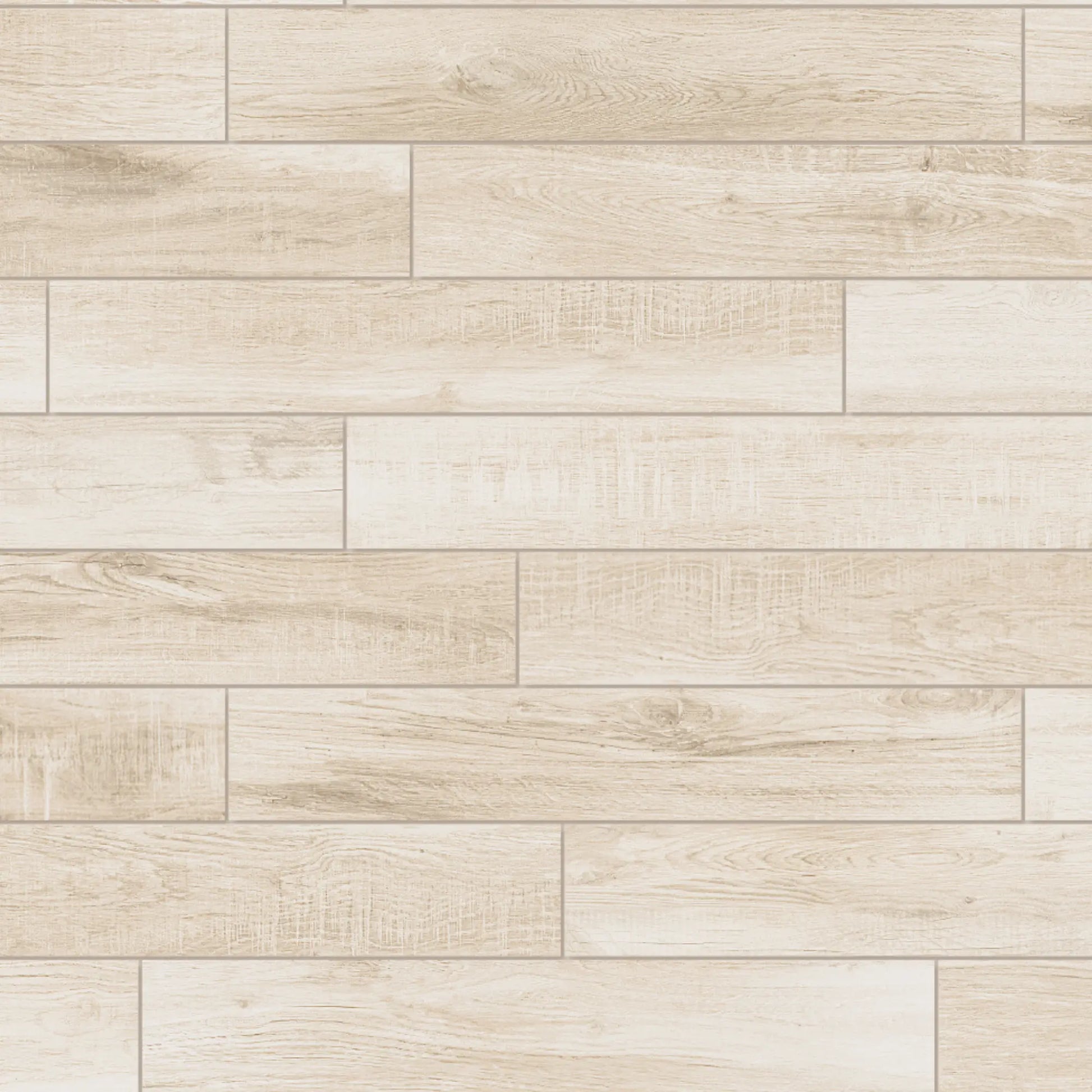 Ivory oak wood-effect porcelain tiles laid in a horizontal pattern showing soft grain and natural texture – North Wind Ivory