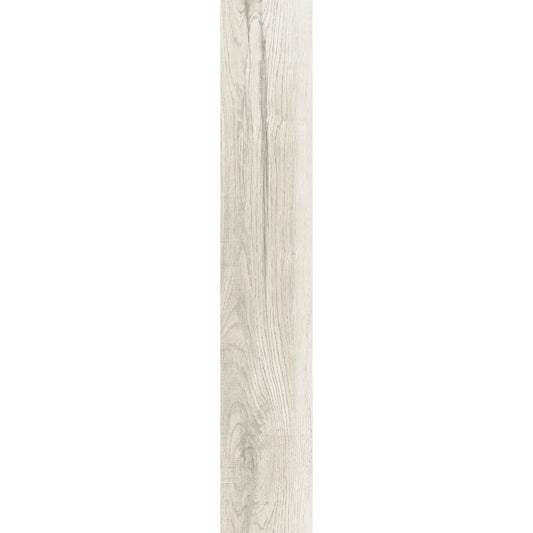 Ivory oak wood-effect porcelain tile plank with delicate grain and light natural tones – North Wind Ivory