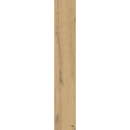 Light ash wood-effect porcelain tile plank with natural grain and subtle warm texture – Natura Frassino