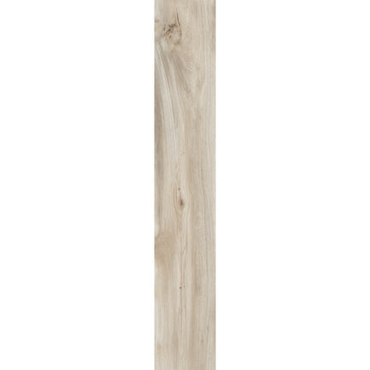Light wood-effect porcelain tile plank with subtle grain and natural texture – Natura Magnolia