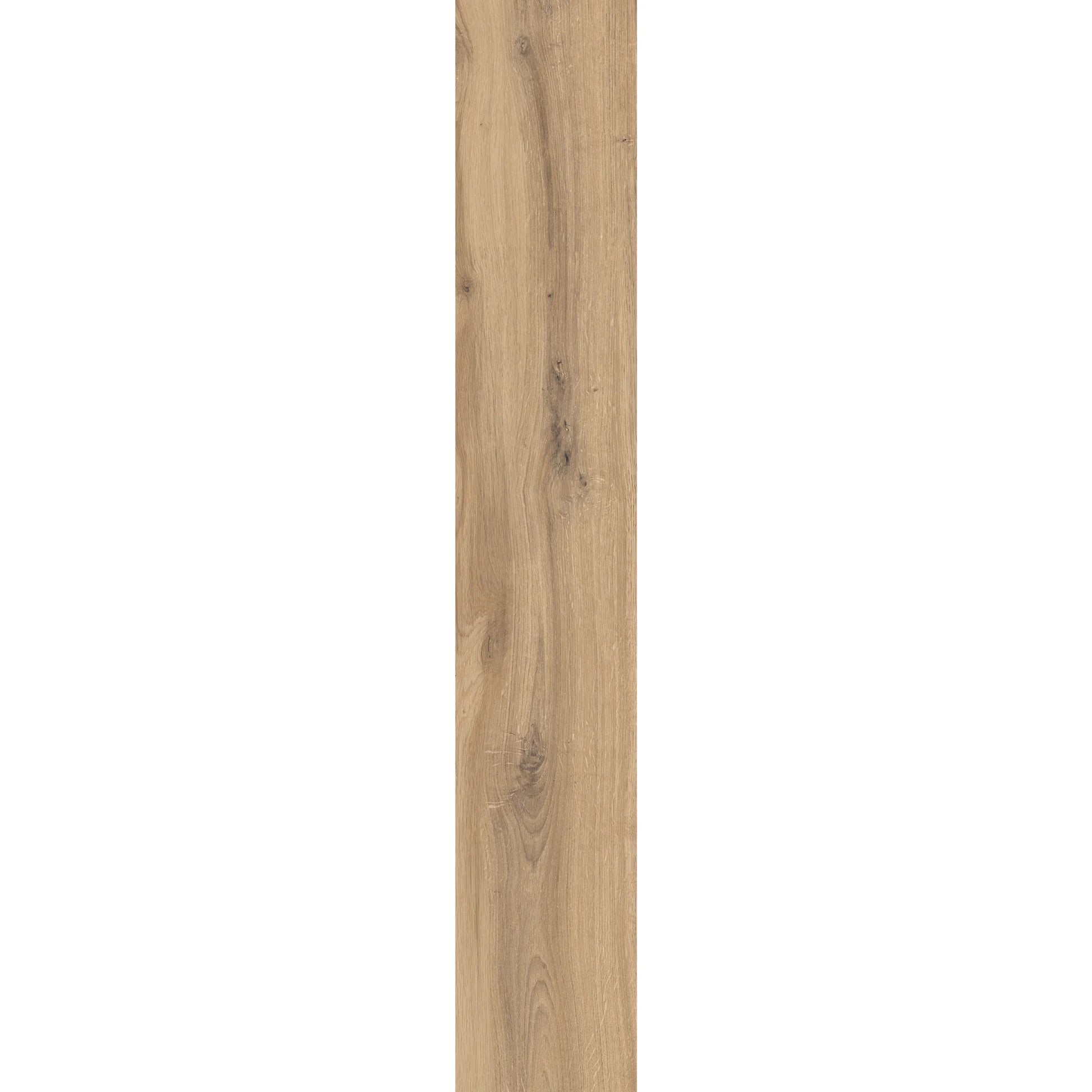 Medium oak wood-effect porcelain tile plank showcasing natural grain and texture – Natura Castagno