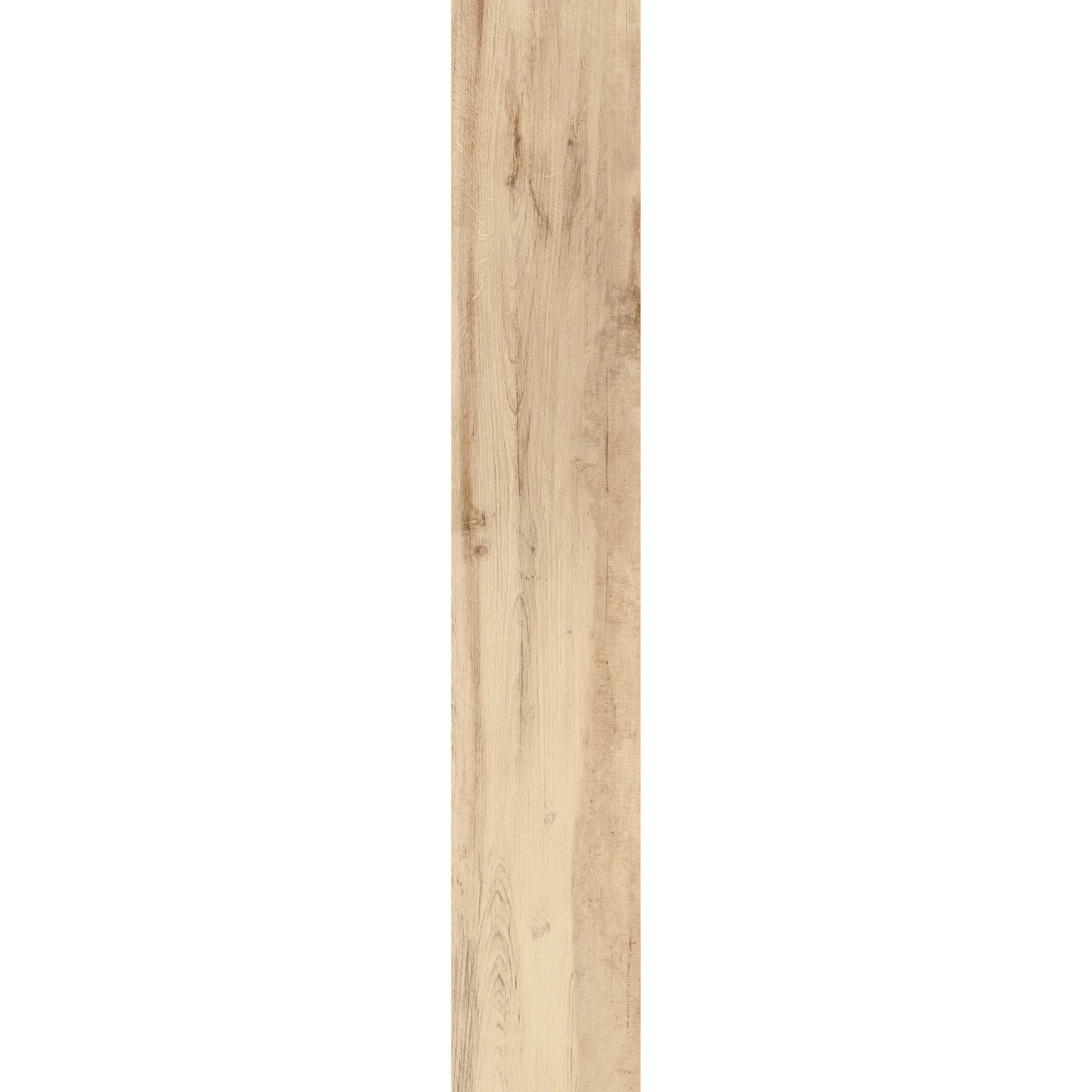 Oak wood-effect porcelain tile plank with natural grain variation and warm neutral tones – North Wind Oak