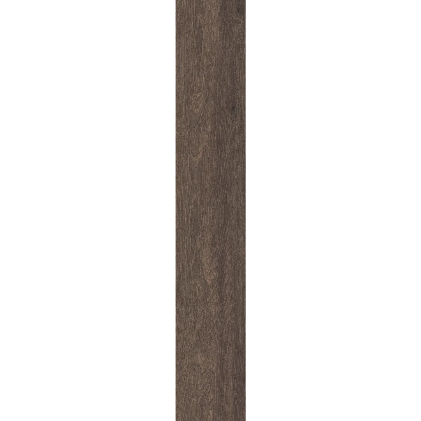 Dark brown wood-effect porcelain plank with natural grain and matte finish - Skyline Dark Brown