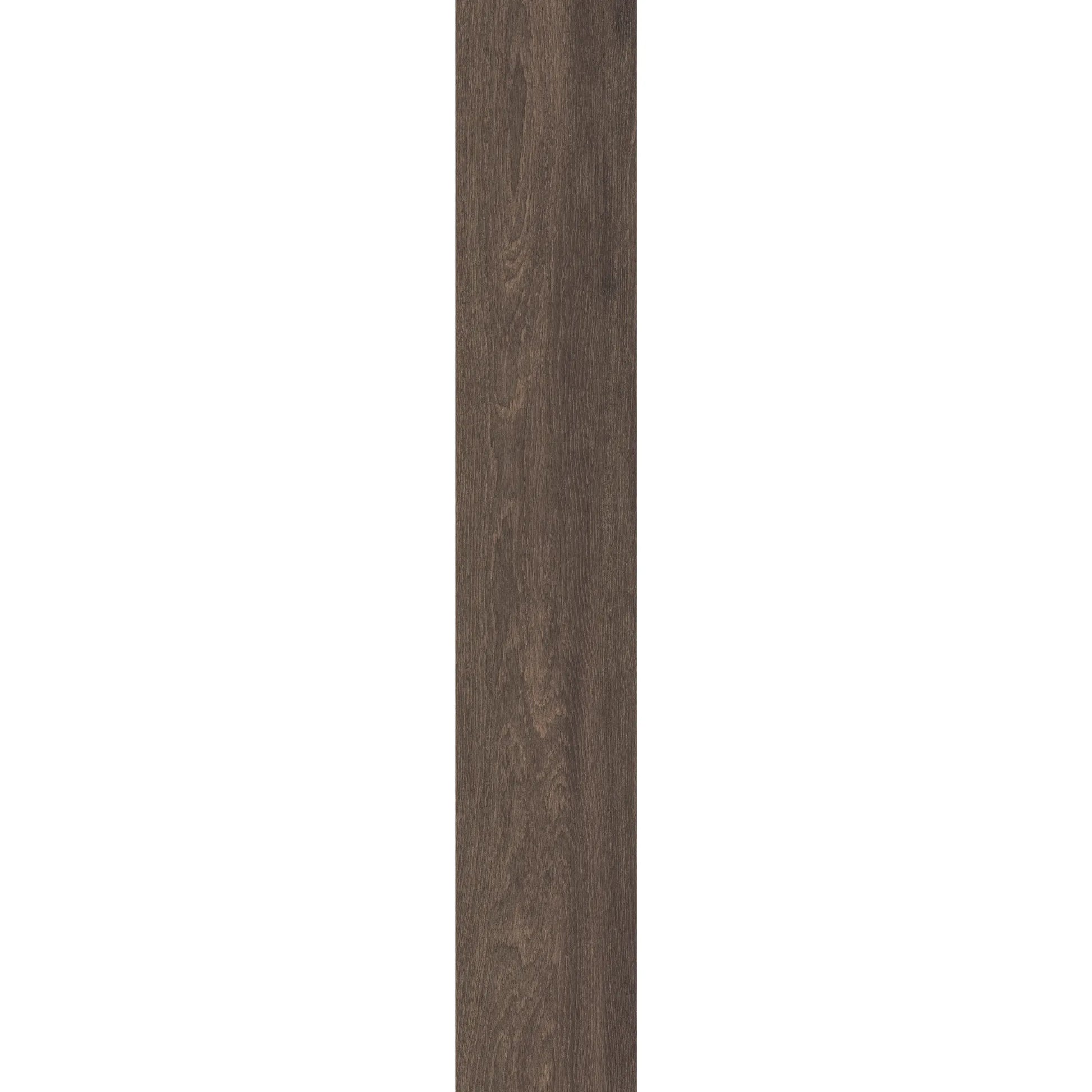 Dark brown wood-effect porcelain plank with natural grain and matte finish - Skyline Dark Brown