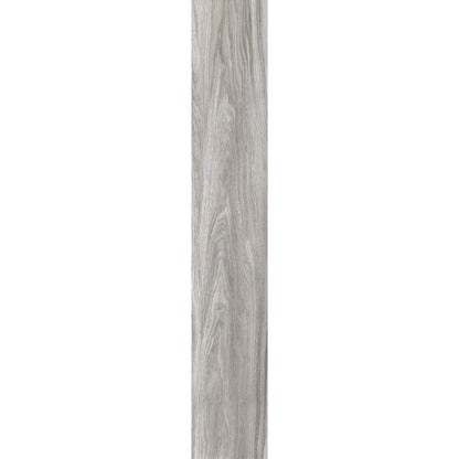 Light grey wood-effect porcelain plank with natural grain and matte finish - Skyline Grey