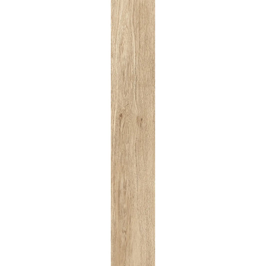 Oak wood-effect porcelain tile plank with realistic wood grain texture - Firenze Rovere