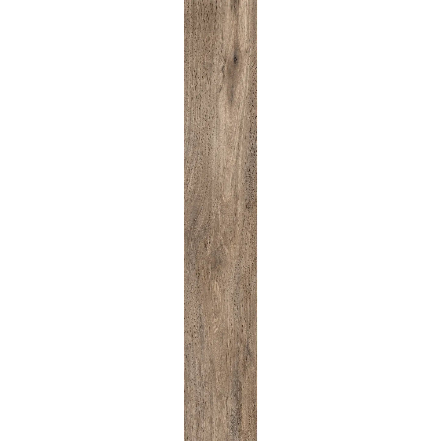 Taupe oak wood-effect porcelain plank with natural grain and matte texture - Firenze Tortora